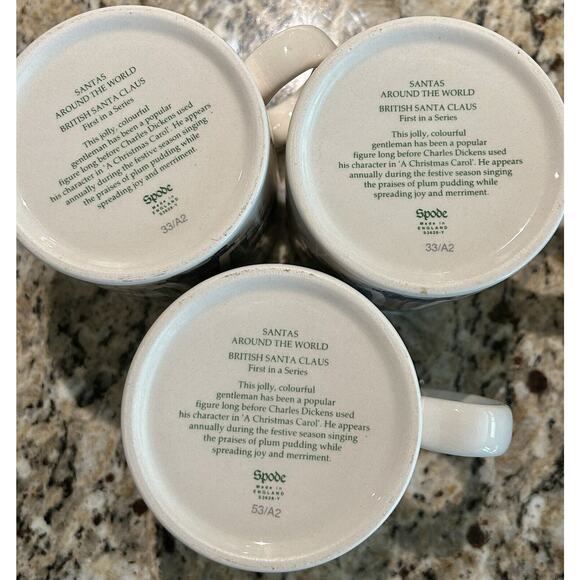 SPODE Collectible British + German Santa‎ Around World Mugs 1st 2nd Series Set 6 - Picture 10 of 14